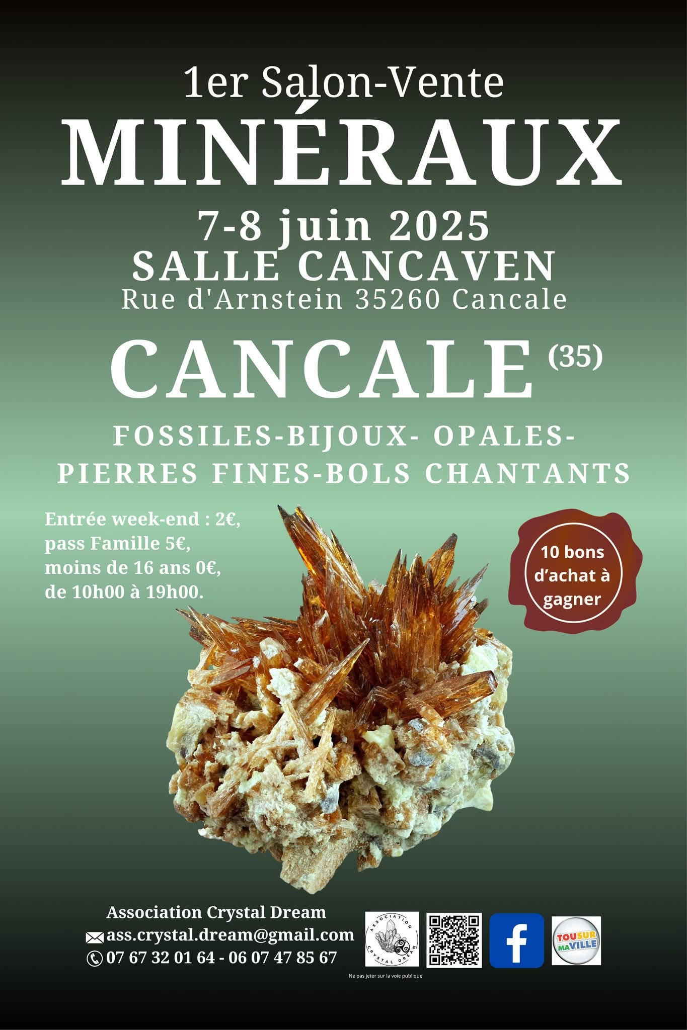 1ère édition du salon vente de minéraux, fossiles & bijoux