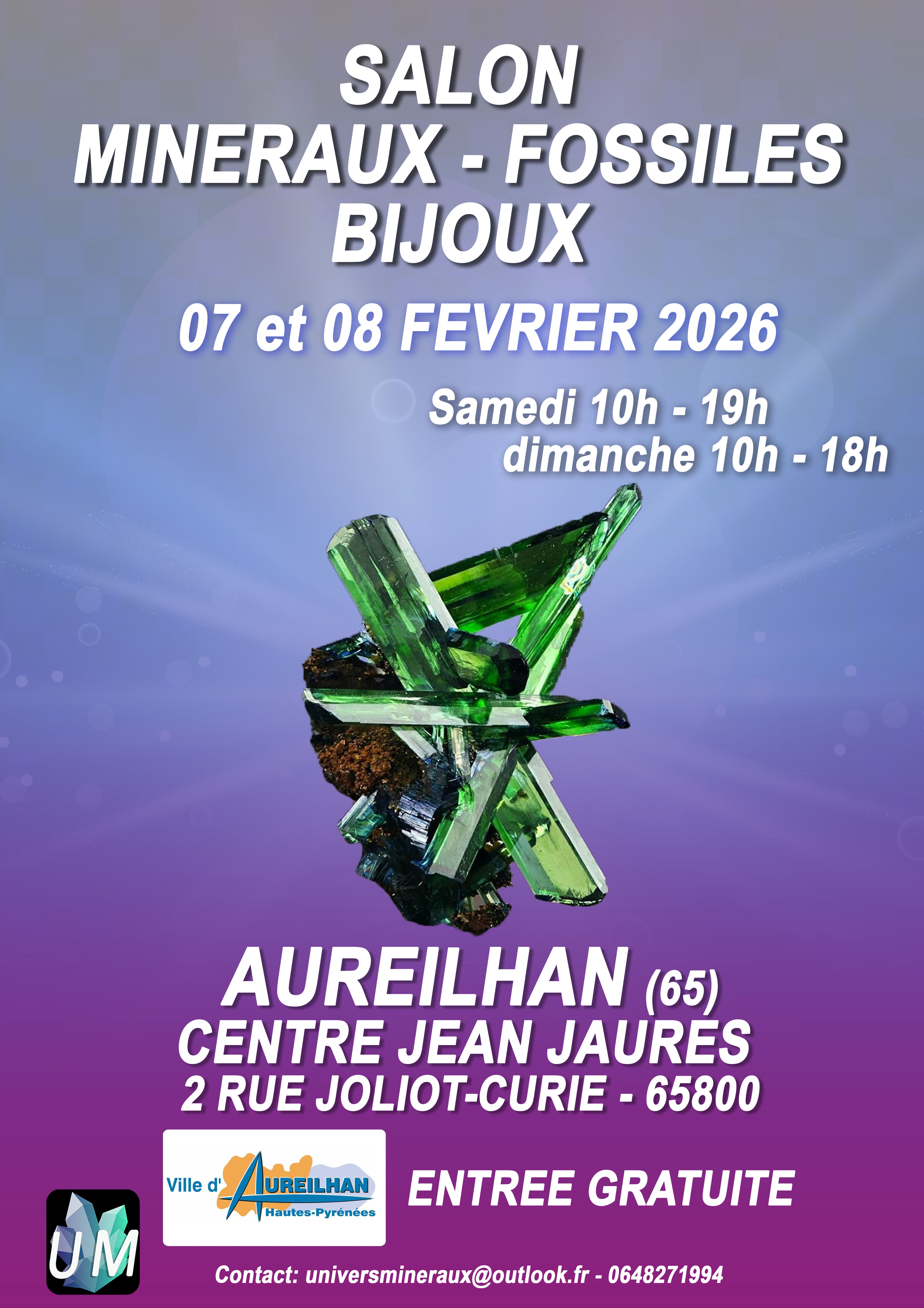 Salon minéraux, fossiles, bijoux de créateur.