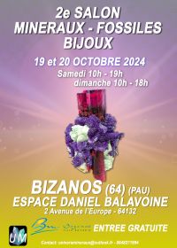 Mineralen, fossielen, designer sieraden laten zien.