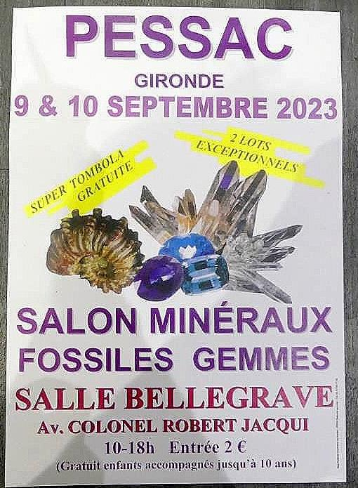 27e FOSSIELE MINERALEN EN EDELSTENEN BEURS VAN PESSAC