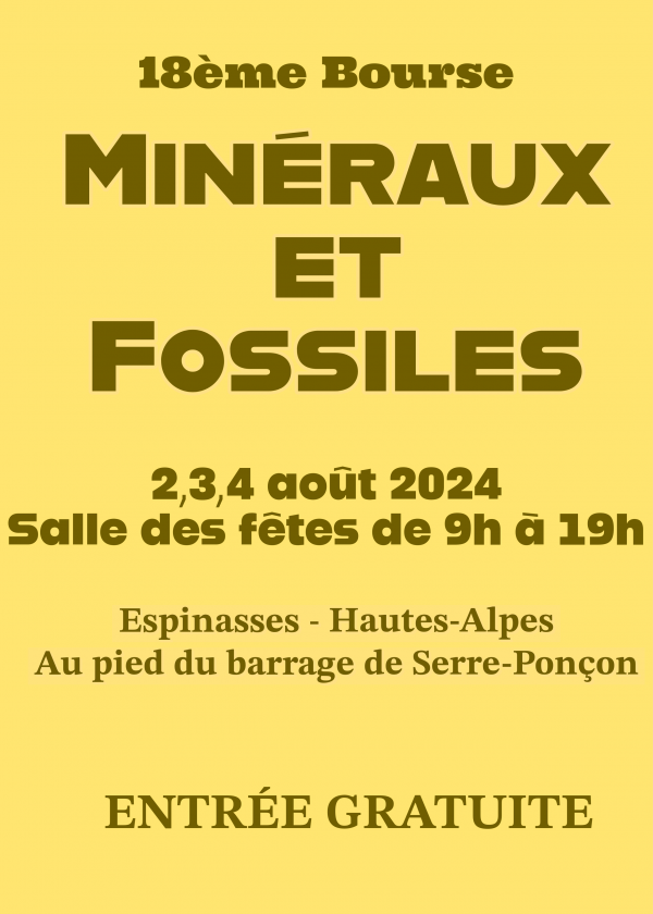 18e uitwisseling van mineralen en fossielen.