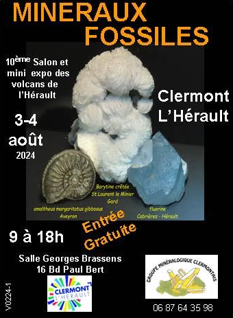 10e tentoonstelling over mineralogie en paleontologie in Clermont l’Hérault