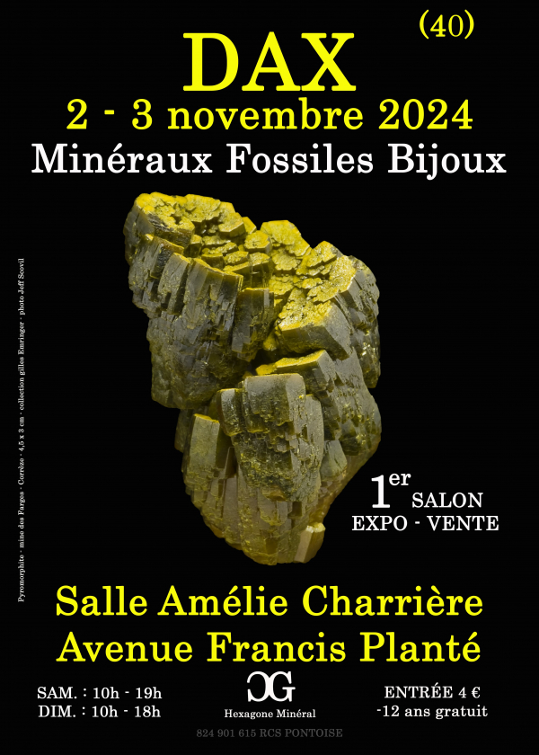 1e DAX SIERADEN FOSSIELE MINERALEN TENTOONSTELLING