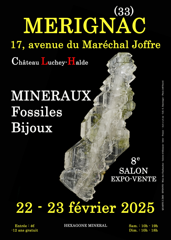 8e tentoonstelling over fossiele sieraden van Mérignac-mineralen