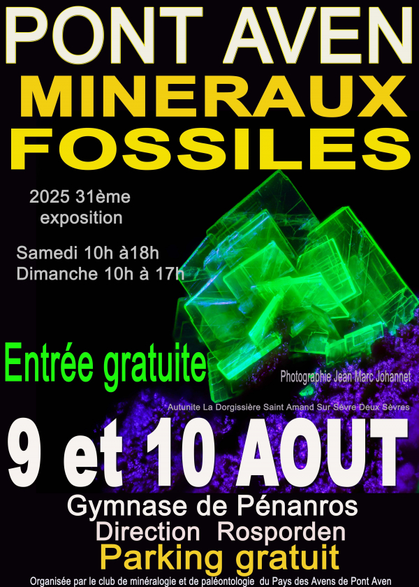 Tentoonstelling, verkoop en ruil van mineralen en fossielen