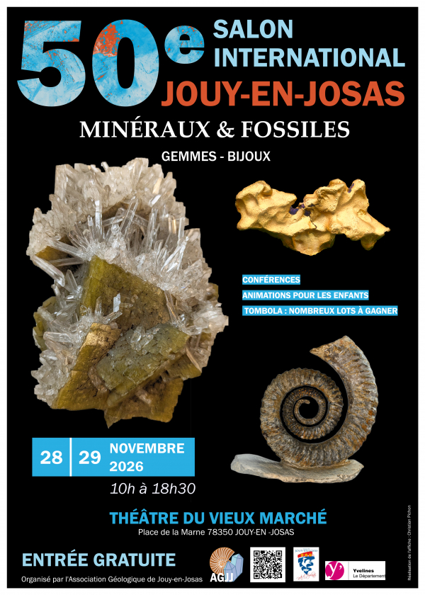 50e Internationale Mineralen-, Fossielen-, Edelsteen- en Sieradenbeurs in Jouy-en-Josas