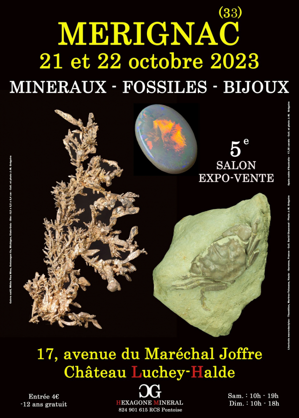 5e Fossielenbeurs voor mineralen in MERIGNAC (Gironde)