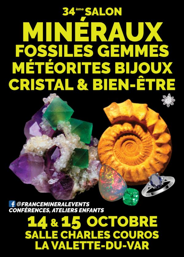 34e tentoonstelling van mineralen, fossielen, edelstenen en sieraden van Valette-du-Var