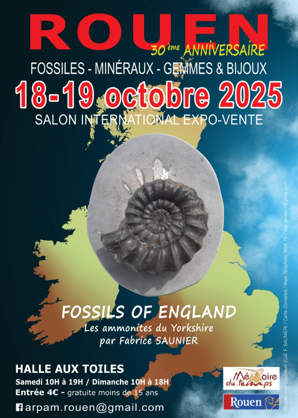 30e editie van de Internationale Tentoonstelling van Fossielen, Mineralen en Prehistorie in Rouen