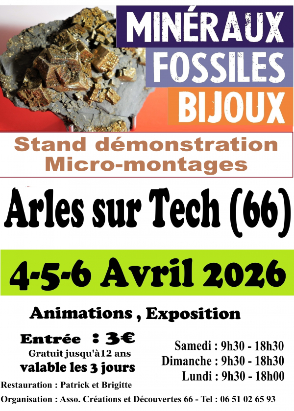 Mineralen-, fossielen- en sieradenbeurs van Arles-sur-Tech