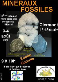 10e tentoonstelling over mineralogie en paleontologie in Clermont l’Hérault