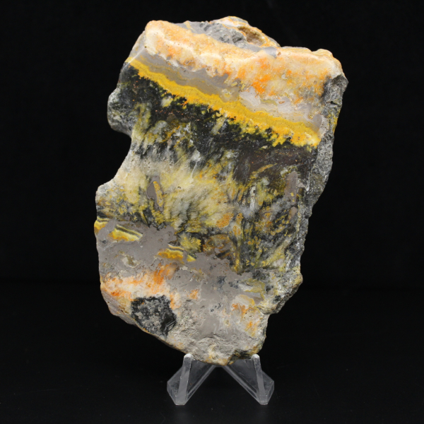 Decoratieve jaspisplaat met hommelmotief - 130 g