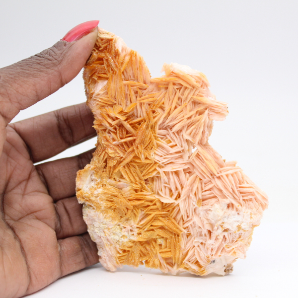 Marokkaanse oranje bariet met lichte kristallen