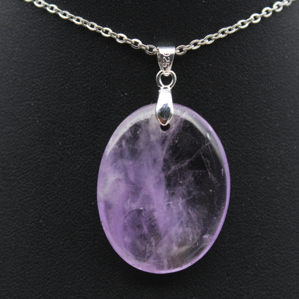 Hanger van paarse kwarts uit Madagaskar - Minerale elegantie