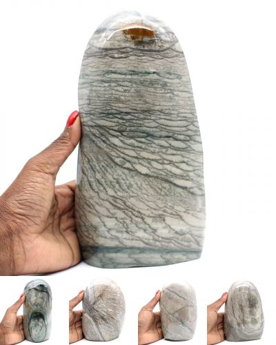 Grijs lint jaspis vrije vormen Madagaskar collection december 2021