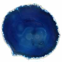 Plakje mineraal blauwe agaat