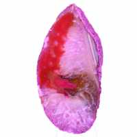 Plakje roze agaat mineraal