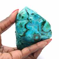 Gepolijste steen Chrysocolla Congo