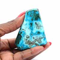 Gepolijst blok Congochrysocolla