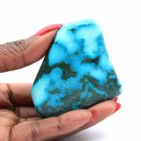 Gepolijste steen in Congo Chrysocolla