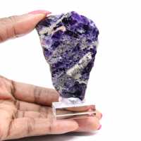 Fluoriet pyriet plak voor mineralenverzameling