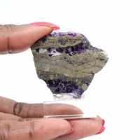 Fluoriet pyriet plak voor mineralenverzameling