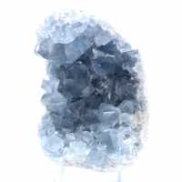 Blauwe celestiet mineraal geode Madagaskar