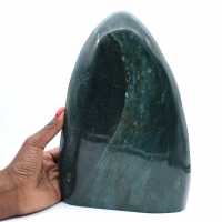Grote decoratieve steen Gepolijste groene Jaspis, mineraal Madagaskar
