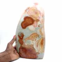 Grote decoratieve gepolijste jaspissteen, natuurlijk mineraal, Madagaskar
