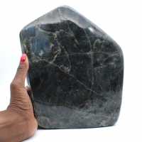 Gepolijste labradoriet, XXL mineraal ornament, verzamelobject, Madagaskar