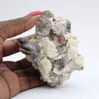 Witte kwarts met natuurlijke Afghaanse mica