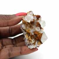 Miniatuur groene fluoriet: Marokkaanse kristal op rots Miniatuur groene fluoriet: Marokkaanse kristal op rots