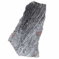 Pyrolusiet, een natuurlijk gekristalliseerd gesteente uit Marokko.