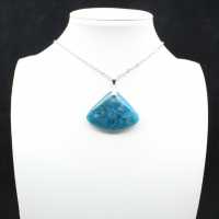 Hanger van blauwe apatiet - Mineralogisch exemplaar uit Madagaskar