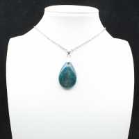 Hanger met blauwe apatiet uit Madagaskar - Klein en kostbaar exemplaar