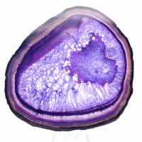 Braziliaanse paarse agaat plaquette: decoratief object