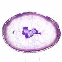 Plakje paarse agaatmineraal - Herkomst: Brazilië
