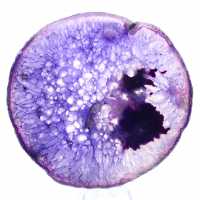 Plakje massieve Braziliaanse agaat, paarse tinten