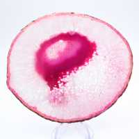 Decoratief schijfje roze getinte agaat