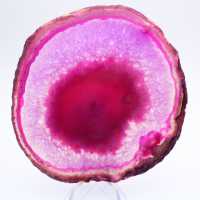 Plakje roze geverfde agaat voor verzameling