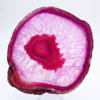 Decoratief schijfje roze getinte agaat