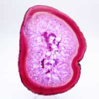 gepolijst agaatplakje, roze getint