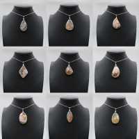Bloem agaat druppel hanger