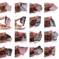 Gepolijste rhodoniet plak kwaliteitsdecoratiestuk