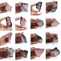 Gepolijste rhodoniet plak kwaliteitsdecoratiestuk