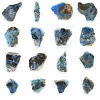 Azuriet malachiet plak voor mineralenverzameling