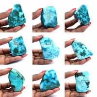 Gepolijste steen in Congo Chrysocolla