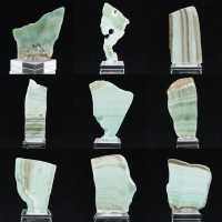 Natuurlijke groene aragoniet stenen plak