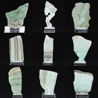 Natuurlijke groene aragoniet stenen plak