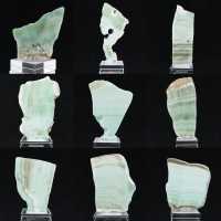 Natuurlijke groene aragoniet stenen plak